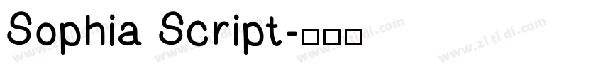Sophia Script字体转换